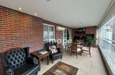 Apartamento com 3 dormitórios à venda, 150 m² por r$ 2.400.000,00 - boqueirão - santos/sp