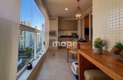 Apartamento  impecável (mobiliado e decorado) à venda, 110 m² - boqueirão - santos/sp