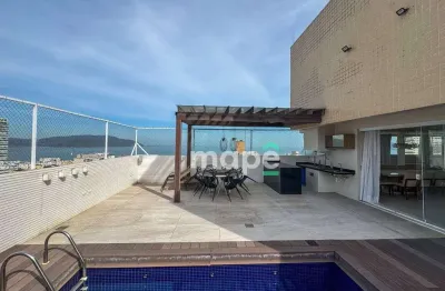 Cobertura duplex com vista do mar à venda, 350 m² - gonzaga - santos/sp