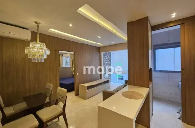 Apartamento com 1 dormitório para alugar, 45 m² por r$ 5.500,00/mês - boqueirão - santos/sp