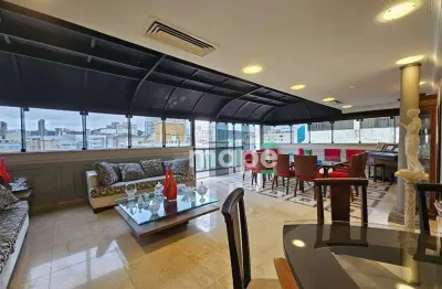 Cobertura com 5 dormitórios para alugar, 539 m² por r$ 20.000/mês - gonzaga - santos/sp