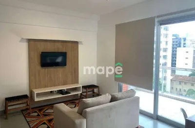 Apartamento com 1 dormitório para alugar, 46 m² por r$ 6.000,00/mês - boqueirão - santos/sp