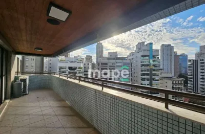 Apartamento com 4 dormitórios para alugar, 213 m² por r$ 18.000,00/mês - boqueirão - santos/sp