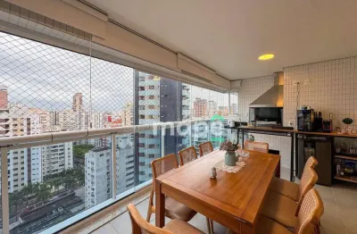 Apartamento com 3 dormitórios à venda, 143 m² por r$ 2.550.000,00 - boqueirão - santos/sp