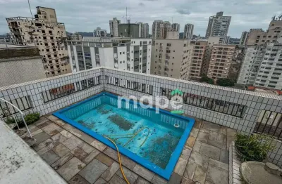 Cobertura com 4 dormitórios à venda, 396 m² por r$ 1.850.000,00 - ponta da praia - santos/sp