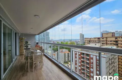 Apartamento com 3 dormitórios à venda, 160 m² por r$ 2.766.000,00 - embaré - santos/sp