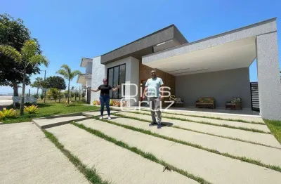 Casa linear no alphaville com 3 quartos, área gourmet completa!