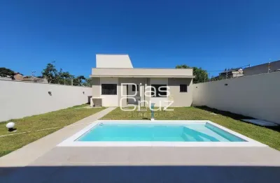Casa com 4 quartos com piscina e varanda goutmet 360m² de terreno - maria turri - rio das ostras/rj