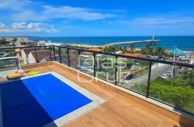 Cobertura com 3 quartos à venda com vista-mar, costa azul - rio das ostras/rj
