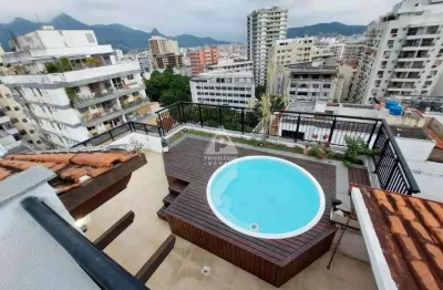 Apartamento duplex, 4 quartos, 2 suítes, 1 banheiro social, 1 lavabo, dce, 3 vagas, piscina, 600m metrô uruguai - tijuca/rj.