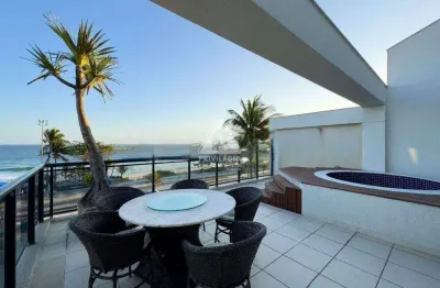 Cobertura frontal mar 4 quartos, 3 suítes,3 vagas, na barra da tijuca.