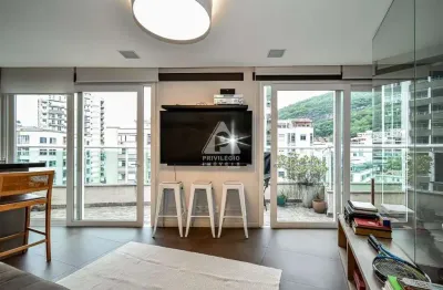 Humaitá! cobertura duplex, varanda, 4 quartos, 2 suites, 1 vaga, infraestrutura, portaria 24h, 165m²