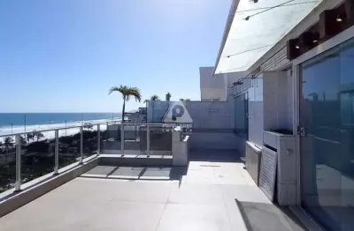 Salão em 3 amplos ambientes com sistema de iluminação, varanda, amplos quartos suites com varanda com vista para pedra da gávea - praia da barra