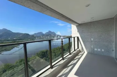Apartamento de alto padrão com 2 suítes e vista para a lagoa - península