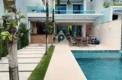 Oportunidade! casa triplex no blue houses, barra da tijuca – 4 suítes e lazer total