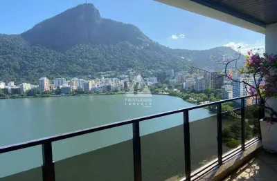 Espetacular cobertura duplex | vista panorâmica para a lagoa e cristo | 4 quartos (2 suítes) | 3 vagas na escritura