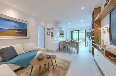 Apartamento reformado com 2 quartos (1 suíte), varanda gourmet e 1 vaga em são conrado – rj