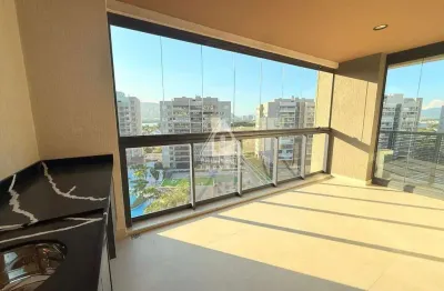 Apartamento 3 quartos com varanda gourmet, 2 vagas e lazer completo na barra da tijuca