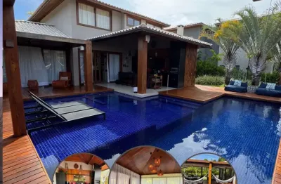 Casa a venda 4 suítes porteira fechada no ilha dos pássaros - praia do forte