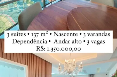 Apartamento 3 suítes 137 m2 vista mar colina a patamares