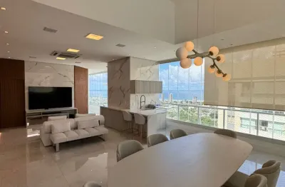Cobertura linear 3 suites 220 m2 alto padrao, mobiliada no platno greenville patamares