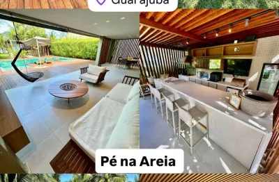 Casa 5 suítes de luxo pé na areia em guarajuba - bahia