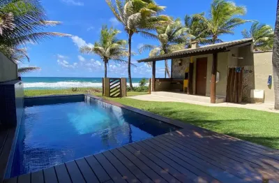 Casa 4/4 pé na areia à venda – condomínio praia do piruí- arembepe