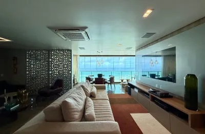 Apartamento a venda 4 suítes 235 m2, nascente, frente mar dazur- jaguaribe