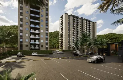 Apartamentos 49m² 2 quartos com varanda, sem vaga, condomínio fechado com área de lazer completa em duque de caxias