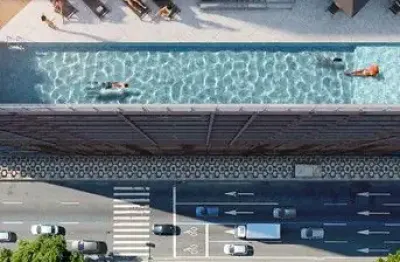 Apartamentos 54m² 2 quartos com varanda, condomínio com área de lazer na cobertura na avenida presidente vargas no centro