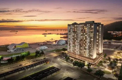 Apartamentos 44m² 2 quartos, varanda, condomínio fechado com área de lazer no centro de niterói