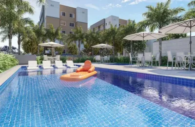 Apartamentos 42m² 2 quartos com varanda gourmet, bairro planejado em condomínio fechado em campo grande