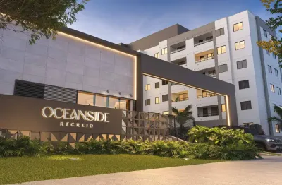 Apartamentos (48m²) 2 quartos, com suíte, varanda, condomínio fechado com área de lazer no pontal oceânico no recreio