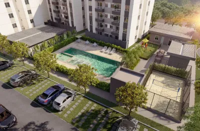 Apartamentos 45m² 2 quartos com varanda, condomínio fechado na estrada do campinho em campo grande