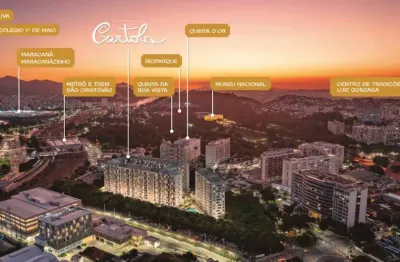 Apartamentos 51m² 2 quartos com varanda, suíte, condomínio fechado com área de lazer ao lado do metrô e trem em são cristóvão