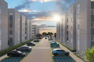 Apartamentos 45m² 2 quartos, varanda, condomínio fechado com área de lazer em santa cruz