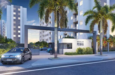 Apartamentos 2 quartos com varanda, sem vaga, condomínio fechado, área de lazer completa no bairro da penha