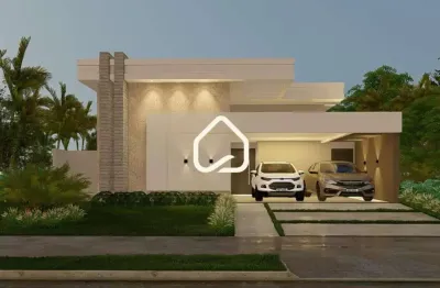 Alphaville 4 | casa térrea com escritório, cozinha separada e piscina aquecida