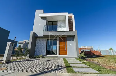 Casa em condomínio fechado com 3 quartos à venda na avenida centenário, 1011, passo das pedras, gravataí, 127 m2 por r$ 769.000