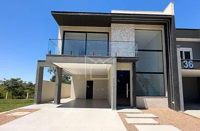 Casa em condomínio fechado com 3 quartos à venda na rua antônio ramos, loteamento jardim timbaúva, gravataí, 159 m2 por r$ 1.180.000