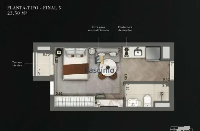 Apartamento com 1 quarto à venda na rua laplace, 186, campo belo, são paulo por r$ 320.000