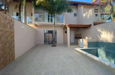 Sobrado com 3 dormitórios e piscina à venda, 120 m² por r$ 680.000 - centro - itanhaém/sp