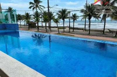 Apartamento frente mar com 2 dormitórios à venda, 71 m² por  vila atlântica - mongaguá/sp