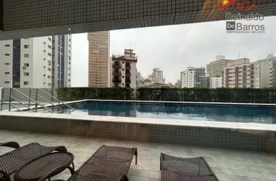 Apartamento na quadra da praia  com 2 dormitórios à venda, 77 m² por r$ 650.000 - boqueirão - praia grande/sp