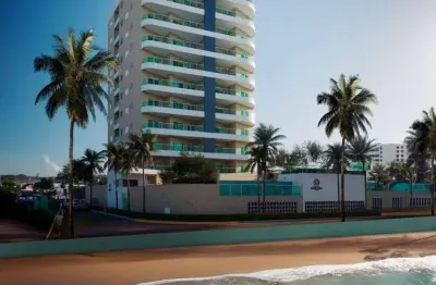 Apartamento frente mar com 2 dormitórios à venda, 62 m² por r$ 384.000 - bairro satélite em  itanhaém/sp