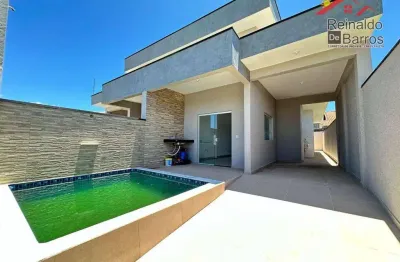 Casa com 3 dormitórios à venda, 87 m² por r$ 450.000 - balneário são joão batista ii - peruíbe/sp