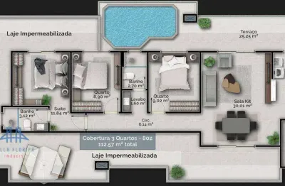 Cobertura com 3 dormitórios à venda, 112 m² por r$ 1.355.000,00 - carvoeira - florianópolis/sc