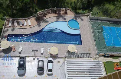 Vendo excelente apartamento no itacorubi - 2 dormitórios (1 suíte), totalmente mobiliado, andar alto, vista livre, condomínio alto padrão.