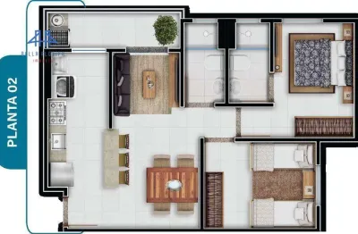 Apartamento com 2 dormitórios à venda, 55 m² por r$ 424.000,00 - vargem do bom jesus - florianópolis/sc
