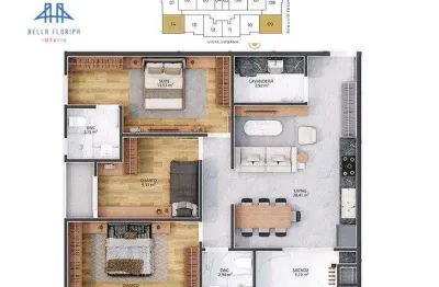 Apartamento com 3 dormitórios à venda, 79 m² por r$ 1.052.000 - praia comprida - são josé/sc